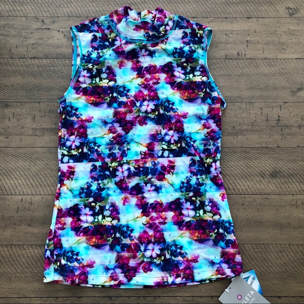 Athleta Floral Fade Rash Guard
